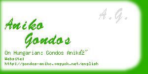 aniko gondos business card